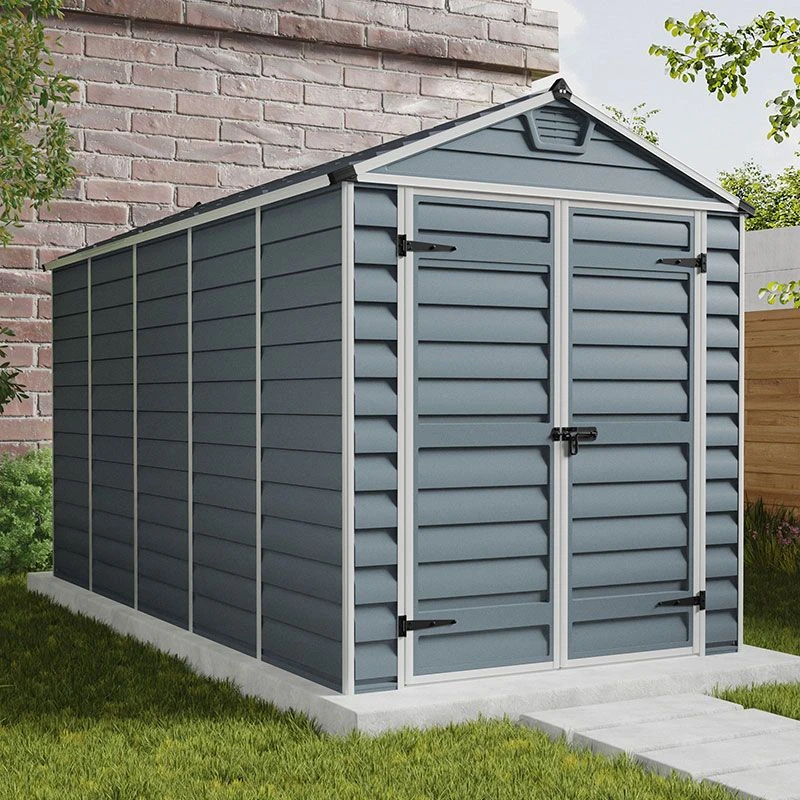 6' X 12' Palram Canopia Grey Skylight Plastic Shed (1.85m X 3.79m) 3 6' X 12' Palram Canopia Grey Skylight Plastic Shed (1.85m X 3.79m)