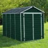 6' X 10' Palram Canopia Green Skylight Plastic Shed (1.85m X 3.04m) -Zen Gardenia Sales 01 706037hdbun 6x10 palram canopia green skylight shed insitu min 1