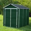 6' X 8' Palram Canopia Dark Green Skylight Plastic Shed (1.85m X 2.29m) -Zen Gardenia Sales 01 706043hd 6x8 palram canopia green skylight shed insitu min