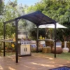 8' X 6' Palram Canopia Austin 2400 BBQ Shelter Gazebo - Black (2.84m X 1.8m)