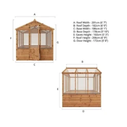 6' X 6' Mercia Shiplap Wooden Greenhouse (1.9m X 1.8m) 10 6' X 6' Mercia Shiplap Wooden Greenhouse (1.9m X 1.8m) -Zen Gardenia Sales 01 si 004 003 0002 drawing min