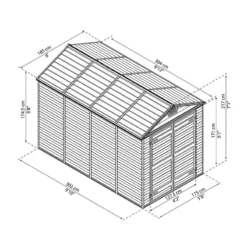 6' X 10' Palram Canopia Green Skylight Plastic Shed (1.85m X 3.04m) 17 6' X 10' Palram Canopia Green Skylight Plastic Shed (1.85m X 3.04m) -Zen Gardenia Sales 02 706037hdbun 6x10 palram canopia green skylight shed drawing min