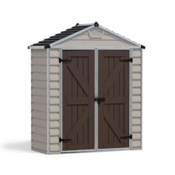 6' X 3' Palram Canopia Tan Skylight Plastic Shed (1.85m X 0.9m) -Zen Gardenia Sales 03 703387bun 6x3 palram canopia tan skylight shed render min
