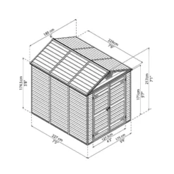 6' X 8' Palram Canopia Grey Skylight Plastic Shed (1.85m X 2.29m) -Zen Gardenia Sales 03 705584hd 6x8 palram canopia grey skylight shed drawing min