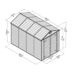 6' X 10' Palram Canopia Grey Skylight Plastic Shed (1.85m X 3.04m) -Zen Gardenia Sales 03 705588hd 6x10 palram canopia grey skylight shed drawing min