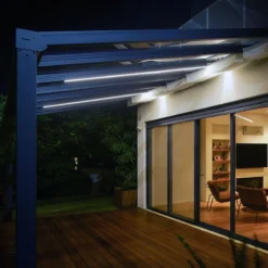 9' X 3' Palram Canopia Garden Building And Gazebo Lighting (2.7m X 1.05m) -Zen Gardenia Sales 03 705949 9x3 palram canopia gazebo lighting insitu min