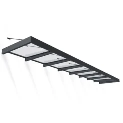 24’7 X 4’7 Palram Canopia Sophia XL 8000 Grey Clear Door Canopy (7.5m X 1.4m) -Zen Gardenia Sales 03 707292 sophia 8000 render min