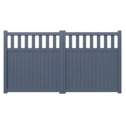 Partial Privacy Premium Aluminium Driveway Double Gates - Grey 10 Partial Privacy Premium Aluminium Driveway Double Gates - Grey -Zen Gardenia Sales 03 rmg014dggrey render1 min
