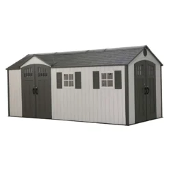 17'6 X 8' Lifetime Dual Entrance Heavy Duty Plastic Shed (5.33m X 2.44m) -Zen Gardenia Sales 04 60213 lifetime dual 175 render1 min
