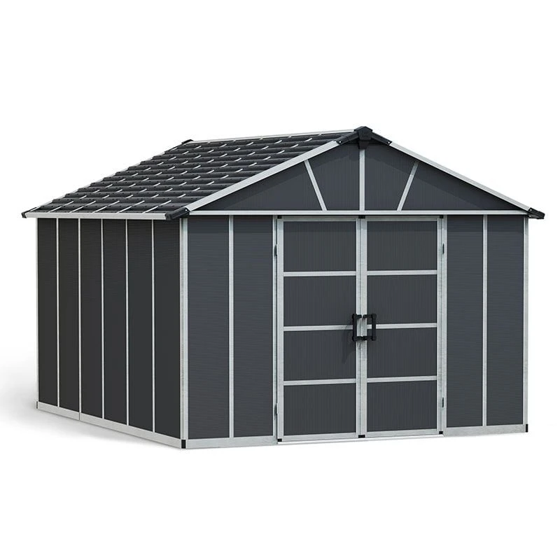 11' X 13.1' Palram Canopia Yukon Dark Grey Skylight Plastic Shed (3.32m X 3.93m) 16 11' X 13.1' Palram Canopia Yukon Dark Grey Skylight Plastic Shed (3.32m X 3.93m) - Image 14