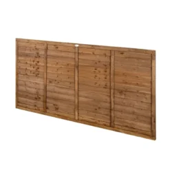 Forest 6' X 4' Brown Pressure Treated Super Lap Fence Panel (1.83m X 1.22m) -Zen Gardenia Sales 04 tpsuper64brptr render2 min 1