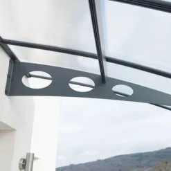 22’ X 4’7 Palram Canopia Herald 6690 Grey Mist Large Door Canopy (6.71m X 1.39m) -Zen Gardenia Sales 05 703922 herald 6690 feature2 min