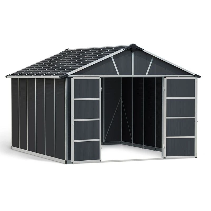11' X 13.1' Palram Canopia Yukon Dark Grey Skylight Plastic Shed (3.32m X 3.93m) 17 11' X 13.1' Palram Canopia Yukon Dark Grey Skylight Plastic Shed (3.32m X 3.93m) - Image 15