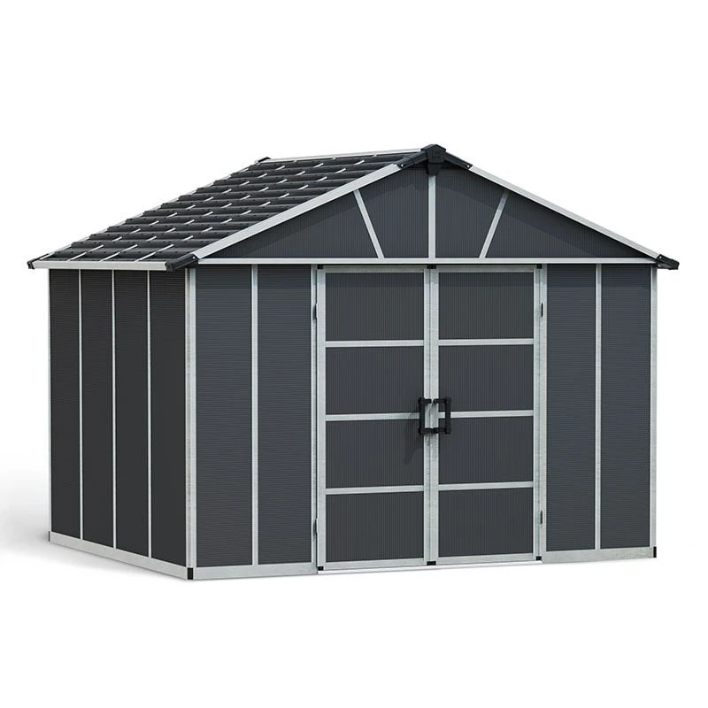 11' X 9' Palram Canopia Yukon Dark Grey Skylight Plastic Shed With WPC Floor (3.3m X 2.7m) 17 11' X 9' Palram Canopia Yukon Dark Grey Skylight Plastic Shed With WPC Floor (3.3m X 2.7m) - Image 15