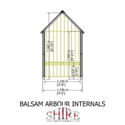 Shire Balsam Garden Arbour Seat 4'x2' 17 Shire Balsam Garden Arbour Seat 4'x2' -Zen Gardenia Sales 05 bals0503dsl 1aa drawing2 min