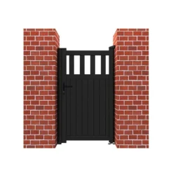 Partial Privacy Premium Aluminium Side Gate - Black 11 Partial Privacy Premium Aluminium Side Gate - Black -Zen Gardenia Sales 05 rmg014pgblack render2 min