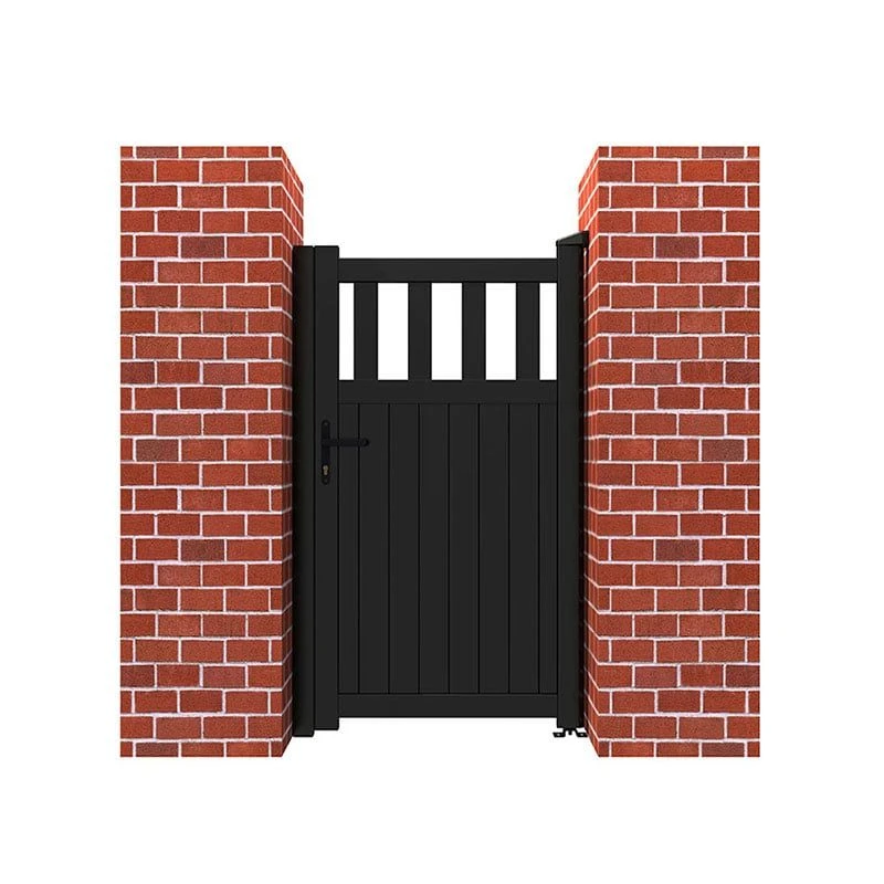 Partial Privacy Premium Aluminium Side Gate - Black 7 Partial Privacy Premium Aluminium Side Gate - Black - Image 5