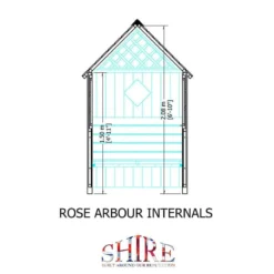 Shire Rose Garden Arbour Seat 5'x3' -Zen Gardenia Sales 05 rose0503dsl 1aa drawing2 min