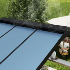 8' X 6' Palram Canopia Austin 2400 BBQ Shelter Gazebo - Black (2.84m X 1.8m) -Zen Gardenia Sales 06 706835 8x6 pc austin feature min