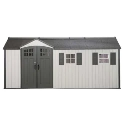 17'6 X 8' Lifetime Dual Entrance Heavy Duty Plastic Shed (5.33m X 2.44m) -Zen Gardenia Sales 07 60213 lifetime dual 175 render4 min
