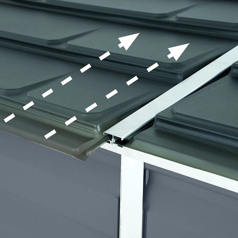 4' X 6' Palram Canopia Grey Skylight Pent Plastic Shed (1.17m X 1.77m) 11 4' X 6' Palram Canopia Grey Skylight Pent Plastic Shed (1.17m X 1.77m) - Image 9