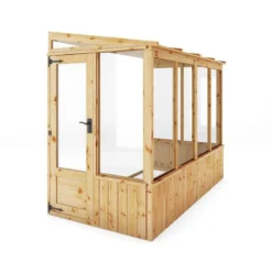 8'2 X 4'4 (2.49x1.32m) Mercia 84 Wooden Lean-To Greenhouse -Zen Gardenia Sales 07 si 004 001 0005 render3 min 1