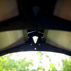 8' X 6' Palram Canopia Austin 2400 BBQ Shelter Gazebo - Black (2.84m X 1.8m) -Zen Gardenia Sales 08 706835 8x6 pc austin feature min