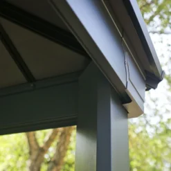 14' X 14' Palram Canopia Dallas Grey Garden Gazebo (4.22m X 4.22m) -Zen Gardenia Sales 08 707105 14x14 pc dallas feature min