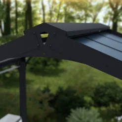 8' X 6' Palram Canopia Austin 2400 BBQ Shelter Gazebo - Black (2.84m X 1.8m) -Zen Gardenia Sales 09 706835 8x6 pc austin feature min