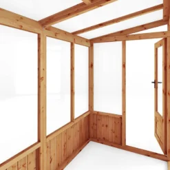 8'2 X 4'4 (2.49x1.32m) Mercia 84 Wooden Lean-To Greenhouse -Zen Gardenia Sales 09 si 004 001 0005 feature1 min 1