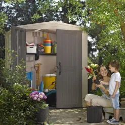 6' X 6' Keter Factor Plastic Garden Shed (1.78m X 1.96m)