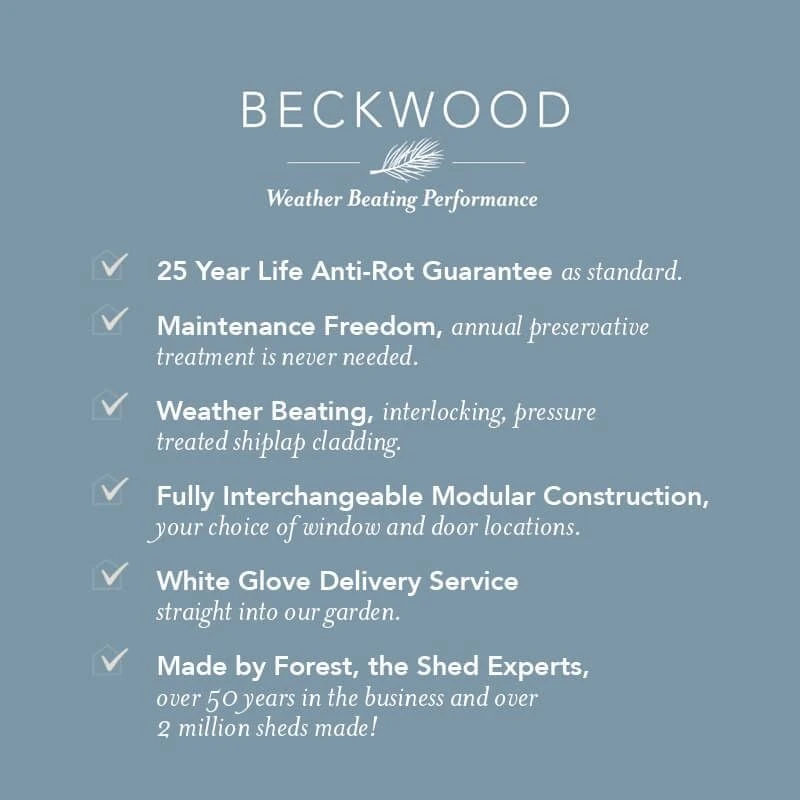 8' X 6' Forest Beckwood 25yr Guarantee Shiplap Pressure Treated Windowless Reverse Apex Wooden Shed (2.42m X 1.99m) 5 8' X 6' Forest Beckwood 25yr Guarantee Shiplap Pressure Treated Windowless Reverse Apex Wooden Shed (2.42m X 1.99m) - Image 3