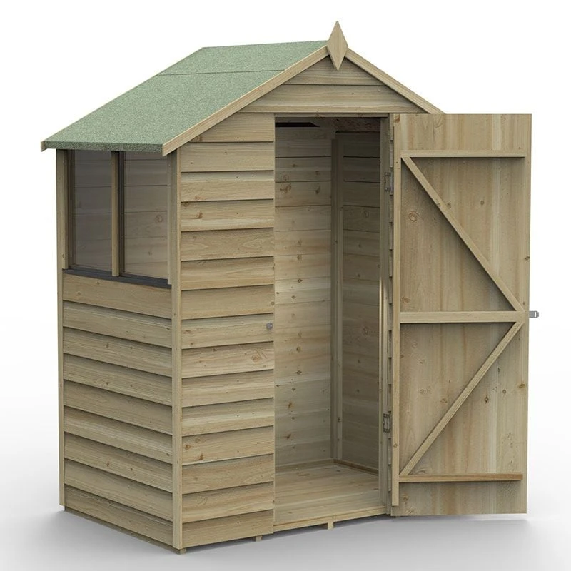 5' X 3' Forest 4Life 25yr Guarantee Overlap Pressure Treated Apex Wooden Shed (1.64m X 1m) 4 5' X 3' Forest 4Life 25yr Guarantee Overlap Pressure Treated Apex Wooden Shed (1.64m X 1m) - Image 2
