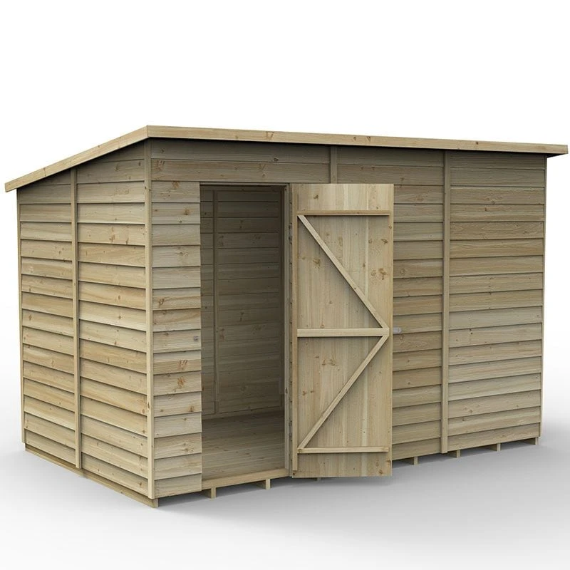10' X 6' Forest 4Life 25yr Guarantee Overlap Pressure Treated Windowless Pent Wooden Shed (3.11m X 2.04m) 4 10' X 6' Forest 4Life 25yr Guarantee Overlap Pressure Treated Windowless Pent Wooden Shed (3.11m X 2.04m) - Image 2