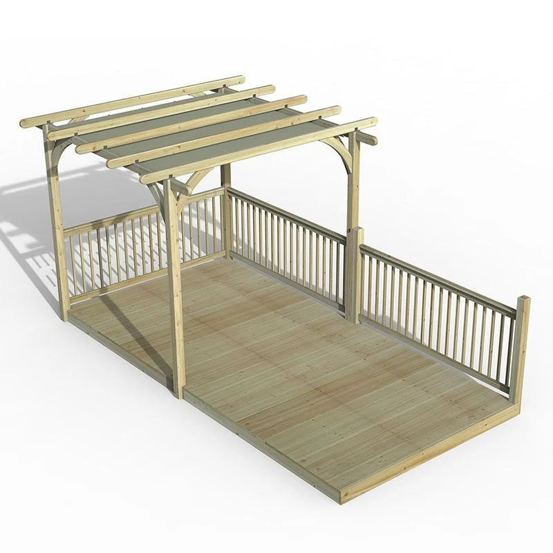 8' X 16' Forest Pergola Deck Kit With Retractable Canopy No. 6 (2.4m X 4.8m) 3 8' X 16' Forest Pergola Deck Kit With Retractable Canopy No. 6 (2.4m X 4.8m)