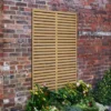 Forest 6' X 3' Pressure Treated Slatted Trellis Panel (1.8m X 0.9m) 2 Forest 6' X 3' Pressure Treated Slatted Trellis Panel (1.8m X 0.9m) -Zen Gardenia Sales 1 sltrel900 insitu min 1