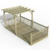 16' X 8' Forest Large Pergola Deck Kit With Retractable Canopy (4.88m X 2.44m) -Zen Gardenia Sales 1 updck168v3cchd render min