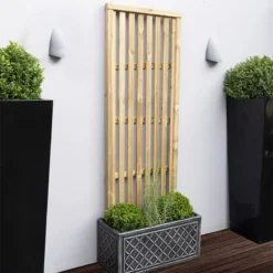 Forest 6' X 2' Pressure Treated Vertical Slatted Garden Screen Panel (1.8m X 0.6m)