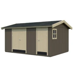 15' X 11' Palmako Olaf Premium (88mm) Multi-room Shed (4.5m X 3.3m) -Zen Gardenia Sales 101231 15x11 palmako olaf shed cutout4 min
