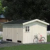 15' X 11' Palmako Olaf Premium (88mm) Multi-room Shed (4.5m X 3.3m) -Zen Gardenia Sales 101231 15x11 palmako olaf shed insitu1 min