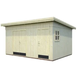 15' X 11' Palmako Kalle (88mm) Premium Multi-room Shed (4.5m X 3.3m) 20 15' X 11' Palmako Kalle (88mm) Premium Multi-room Shed (4.5m X 3.3m) -Zen Gardenia Sales 101232 palmako kalle premium multi room shed 88mm cutout min