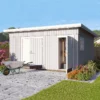 15' X 11' Palmako Kalle (88mm) Premium Multi-room Shed (4.5m X 3.3m) 2 15' X 11' Palmako Kalle (88mm) Premium Multi-room Shed (4.5m X 3.3m) -Zen Gardenia Sales 101232 palmako kalle premium multi room shed 88mm insitu min 1