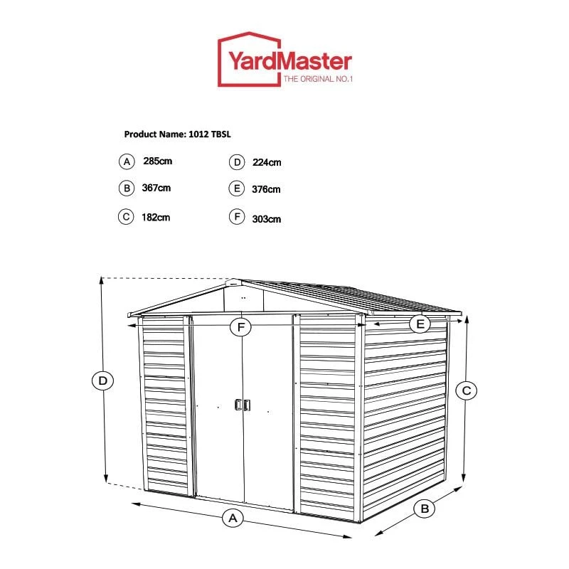 10' X 12' Yardmaster Shiplap Metal Shed (3.03m X 3.78m) 7 10' X 12' Yardmaster Shiplap Metal Shed (3.03m X 3.78m) - Image 5
