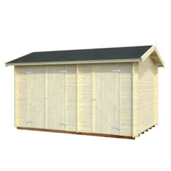 13'5 X 8'5 Palmako Jari (28mm) Premium Nordic Shed (4.1m X 2.6m) -Zen Gardenia Sales 101324 palmako jari premium nordi shed 28mm cutout min