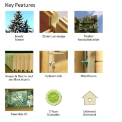 17' X 10'5 Palmako Jari Premium (28mm) Multi-room Shed (5.2m X 3.2m) -Zen Gardenia Sales 101338 product attributes min