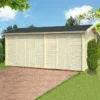 17' X 10'5 Palmako Jari Premium (28mm) Multi-room Shed (5.2m X 3.2m) -Zen Gardenia Sales 101338 palmako jari premium multi room shed 28mm insitu min