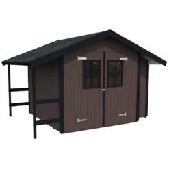13' X 10' Palmako Marcus Heavy Duty Wooden Apex Shed (3.8m X 2.9m) -Zen Gardenia Sales 107218 8x8 palmako marcus wooden shed cutout6 min
