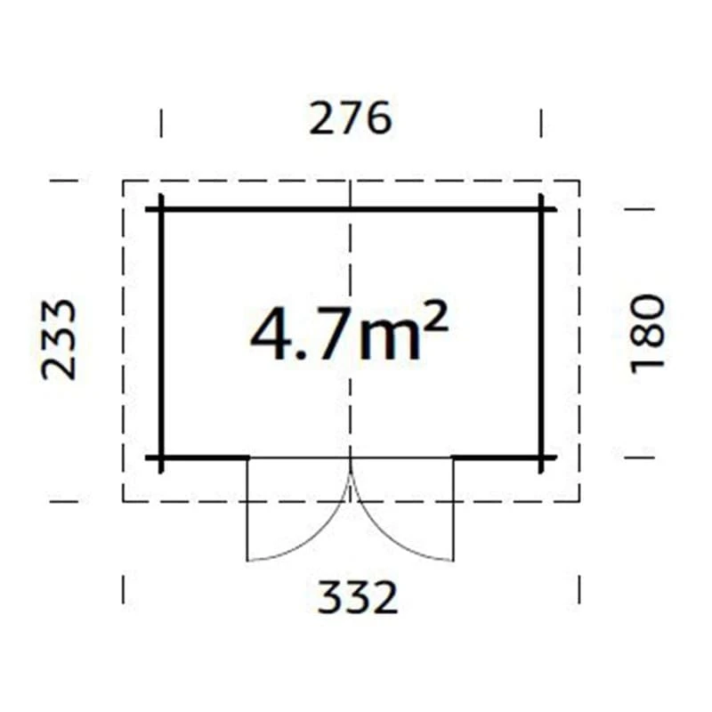 Palmako Valentine 2.8m X 1.8m Premium Log Cabin Shed (28mm) 4 Palmako Valentine 2.8m X 1.8m Premium Log Cabin Shed (28mm) - Image 2
