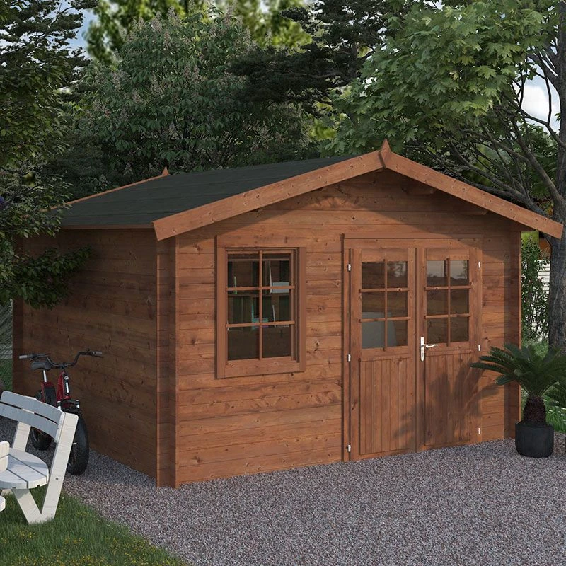 Palmako Valentine 3.6m X 3.2m Premium Log Cabin Shed (28mm) 3 Palmako Valentine 3.6m X 3.2m Premium Log Cabin Shed (28mm)