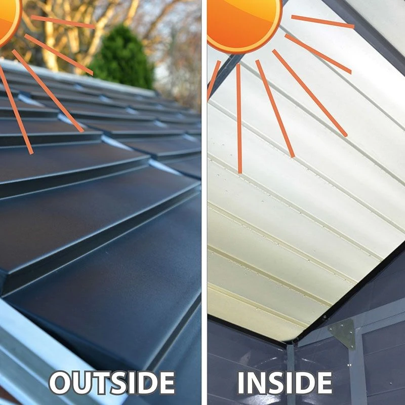 6' X 12' Palram Canopia Grey Skylight Plastic Shed (1.85m X 3.79m) 8 6' X 12' Palram Canopia Grey Skylight Plastic Shed (1.85m X 3.79m) - Image 6